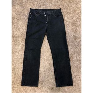 Levi’s vintage 501 straight leg black jeans 33x32